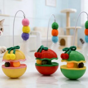 ของเล่นแมวฐานโยก พร้อมไม้ล่อและลูกบอลแคทนิป 🐱📦 เซตละ 3 ชิ้น