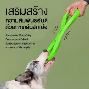 ห่วงยางกัดสุนัข สำหรับเล่นดึง Tug Toy 🐶💚