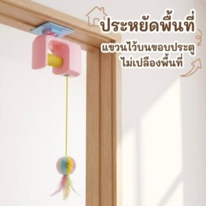 🐱 ของเล่นแมวเชือกเด้งติดขอบประตู