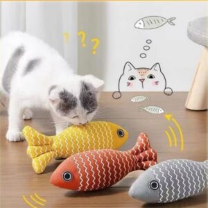ตุ๊กตาปลาแคทนิป มีเสียง สำหรับน้องแมว 🐟🐱